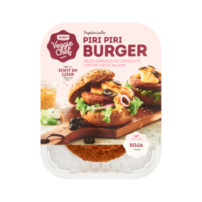 Huismerk Veggie Chef Vegetarische Piri Piri Burger